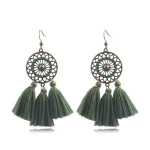 Bohemian Cord Drop Long Tassel Earrings NEW